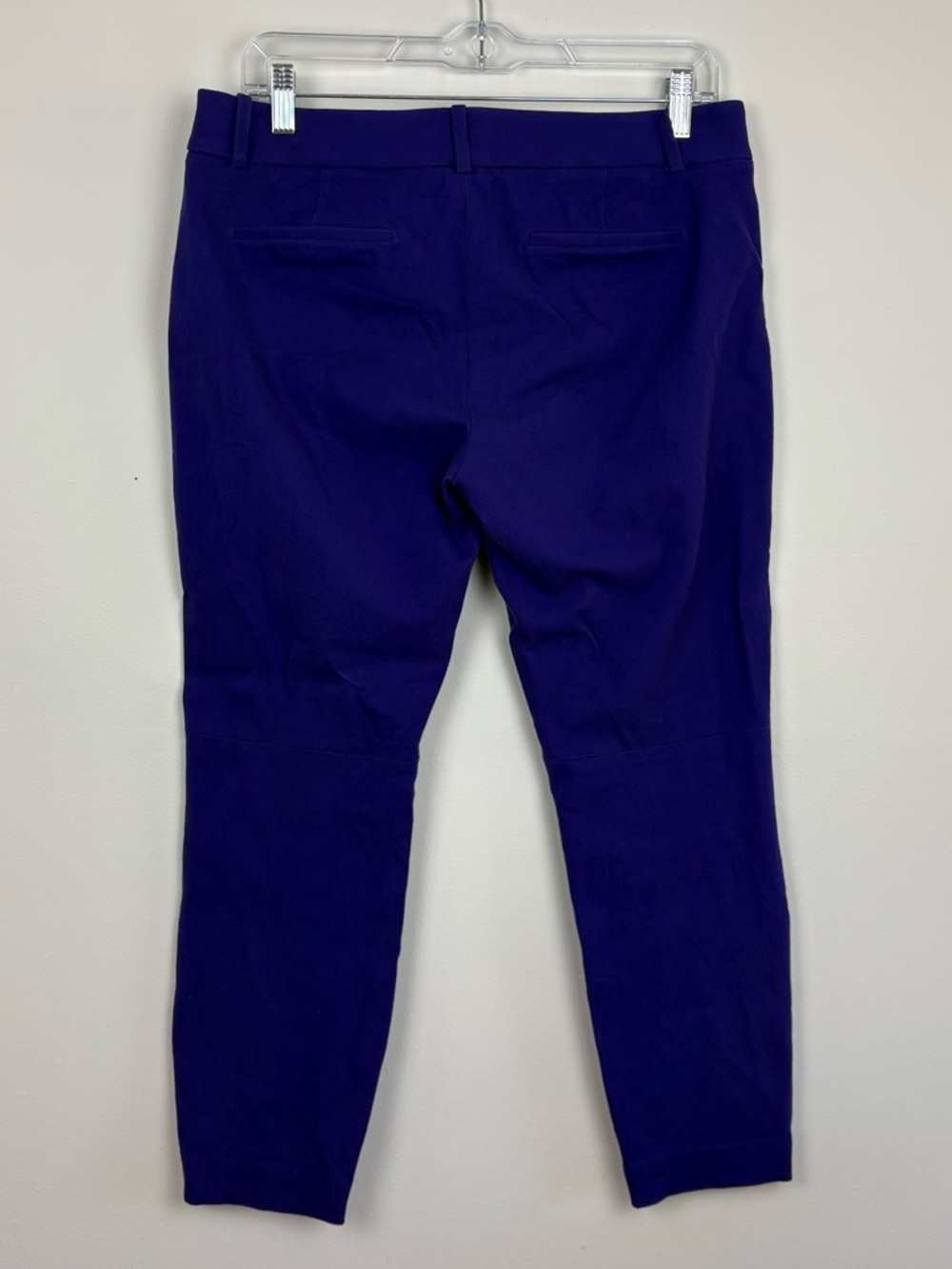 J. Crew Stretch Minnie Pants in Royal Purple size 8 side zip - Picture 5 of 8